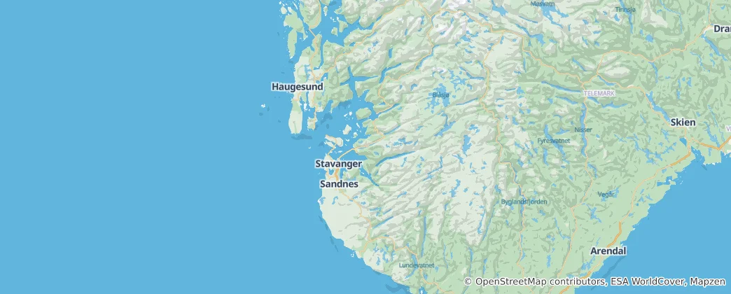 Mapa Rogaland