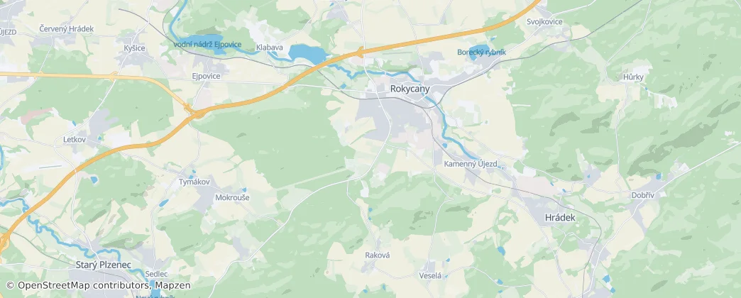 Rokycany — Mapa