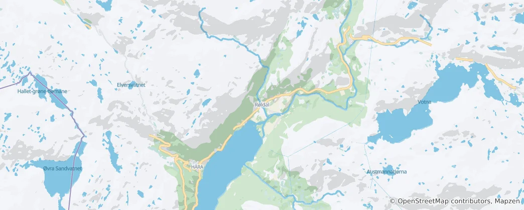 Map of Røldal