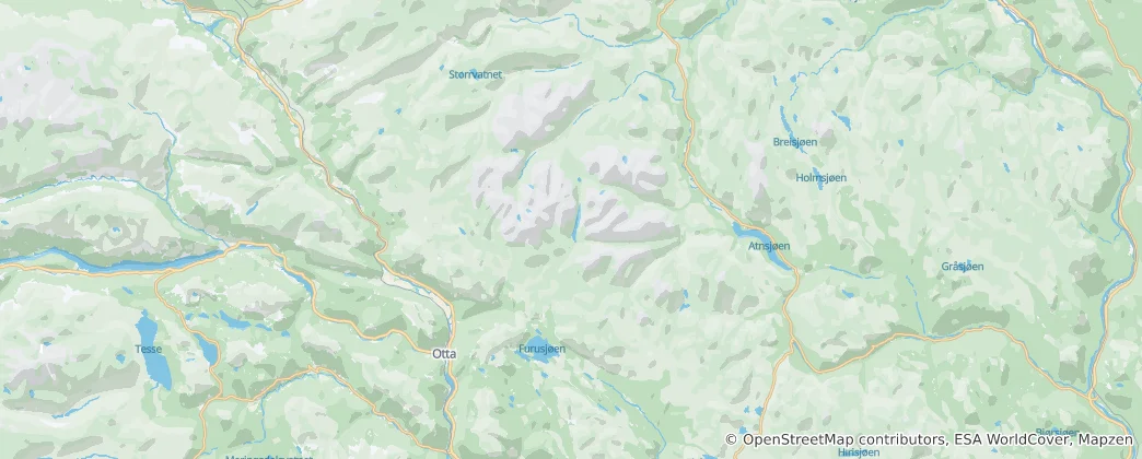 Mapa Rondane