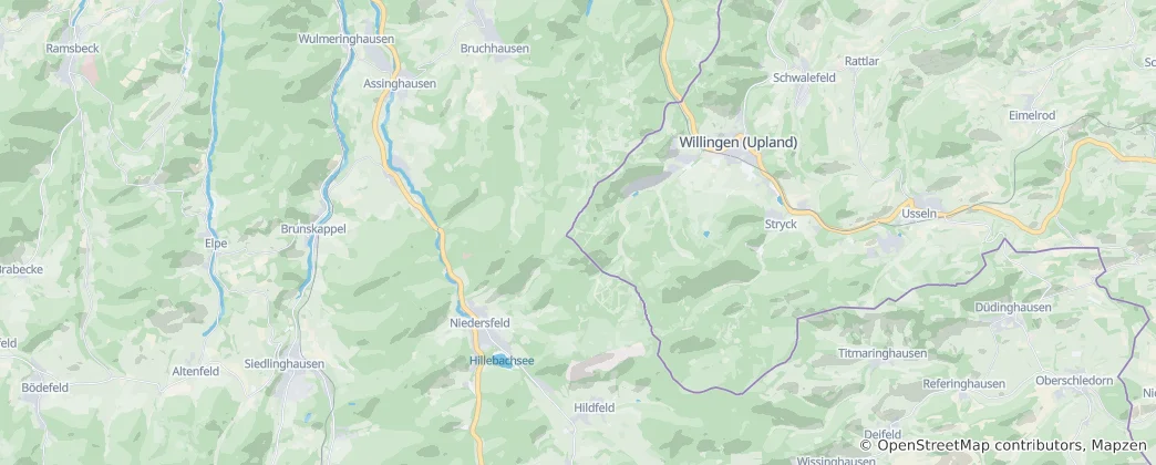 Mappa di Rothaargebirge