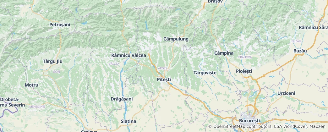 Mappa di distretto di Argeș