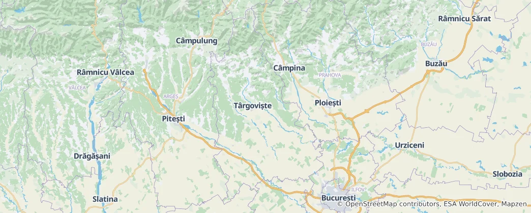 Mappa di distretto di Dâmbovița