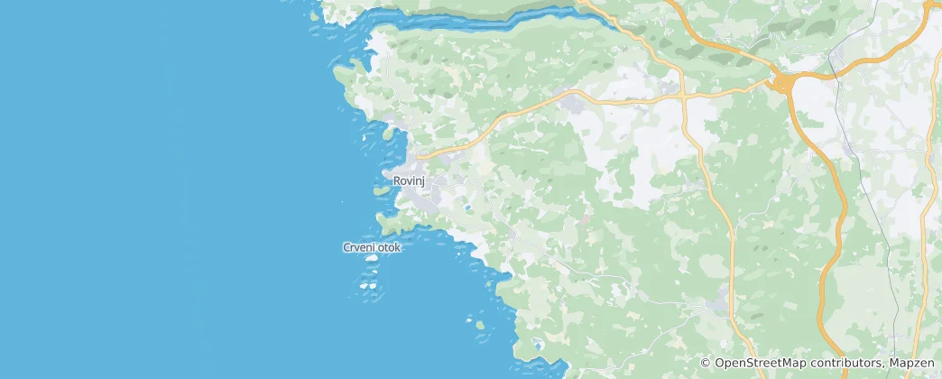 Kaart van Rovinj