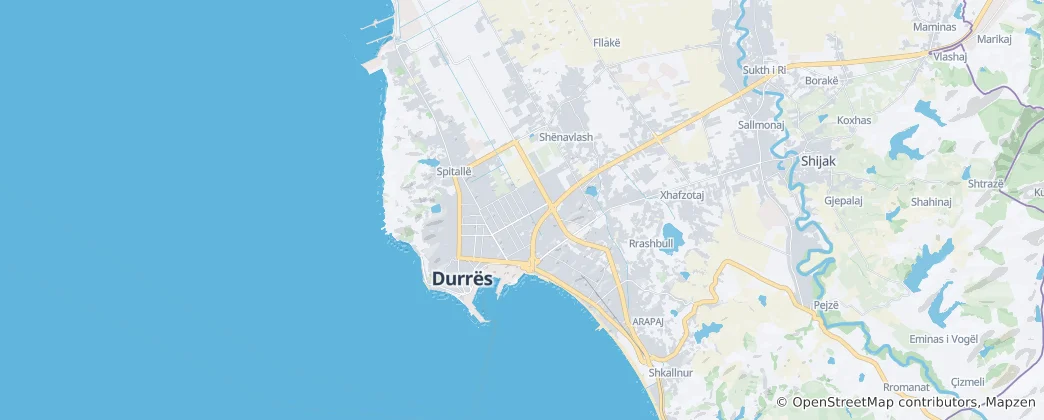 Map of Durrës