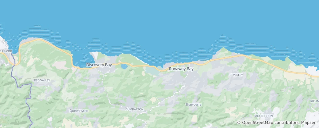 Mapa Runaway Bay