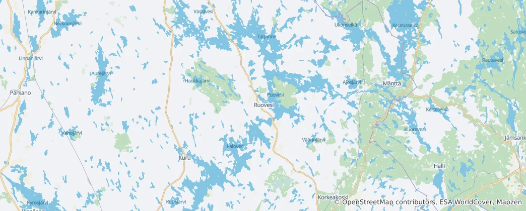 Mapa Ruovesi