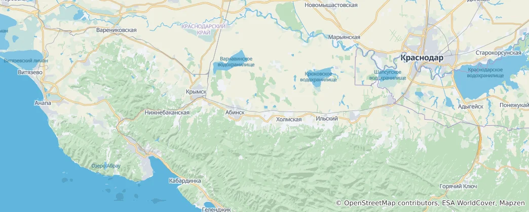 Mappa di Abinskij rajon
