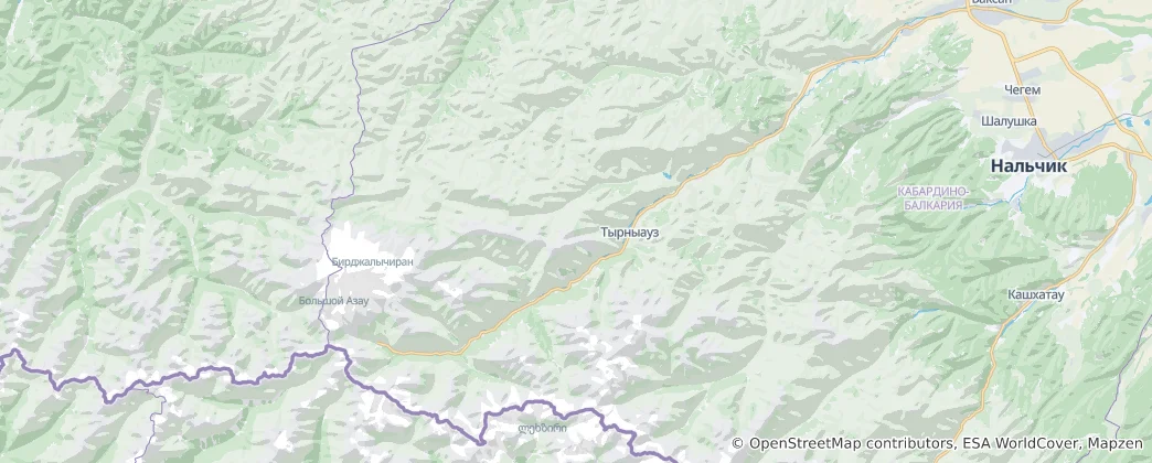 Mapa de Elbrussky District