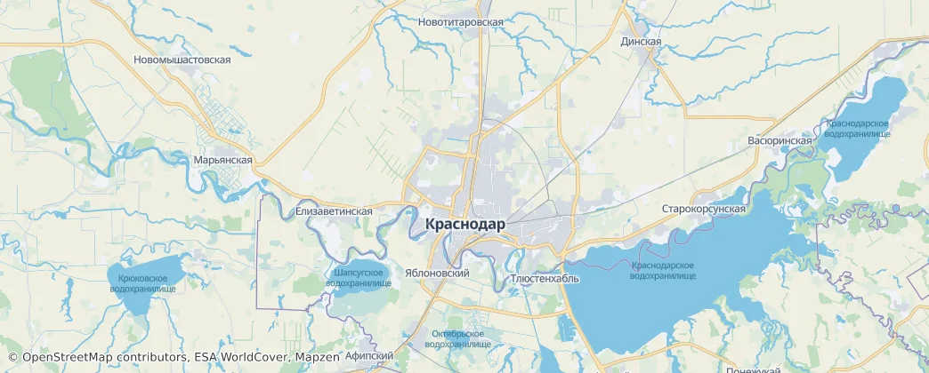 Mappa di Krasnodar Municipality
