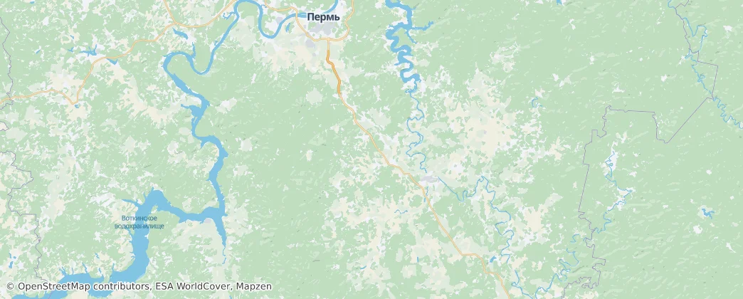 Kungursky District — Map