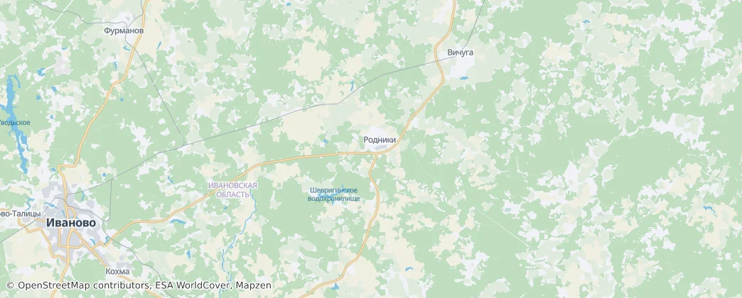 Родниковский район — карта