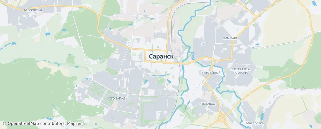 Саранск — карта