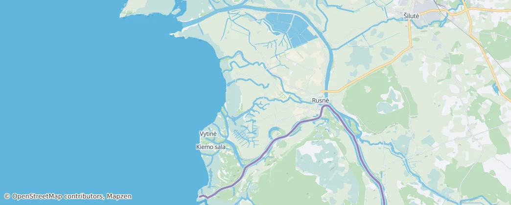 Rusnės seniūnija – Mapa