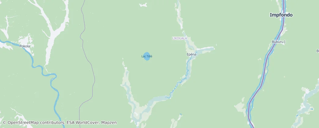 Lake Télé Community Reserve — Map
