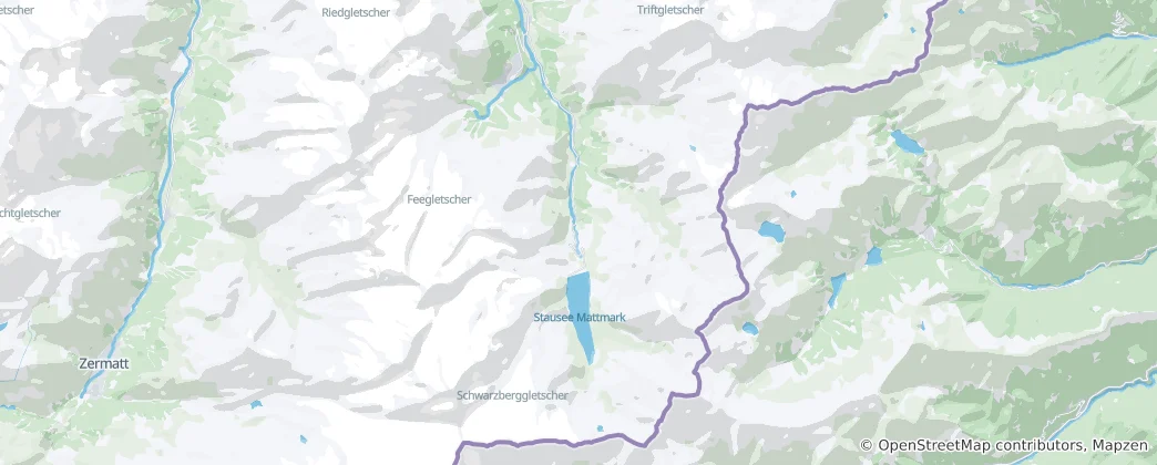 Mappa di Saas-Almagell