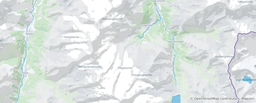 Mapa De Saas-Fee