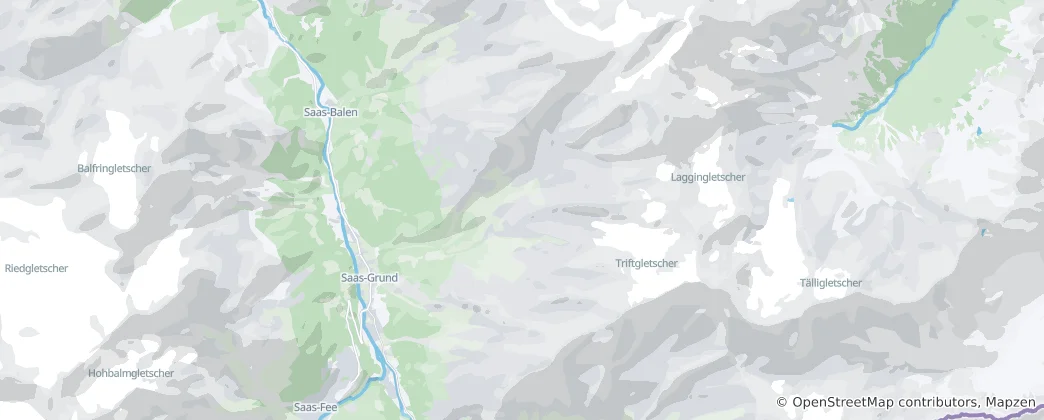 Mappa di Saas-Grund