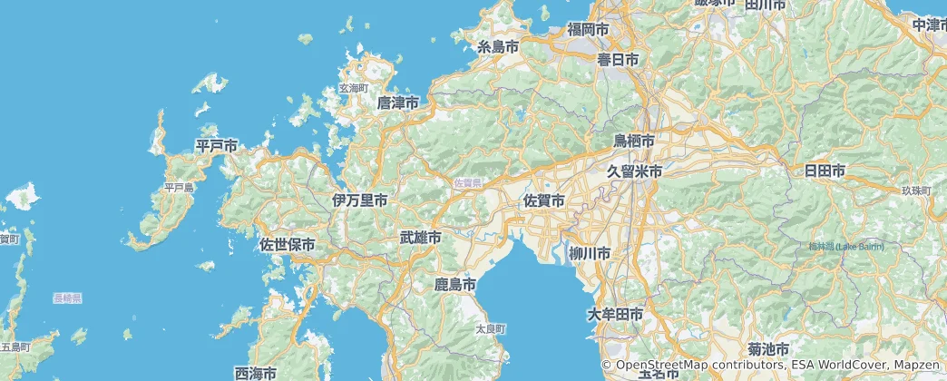 Mapa Prefektura Saga