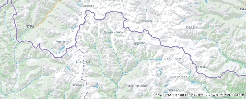 Mapa národní park Ságarmátha
