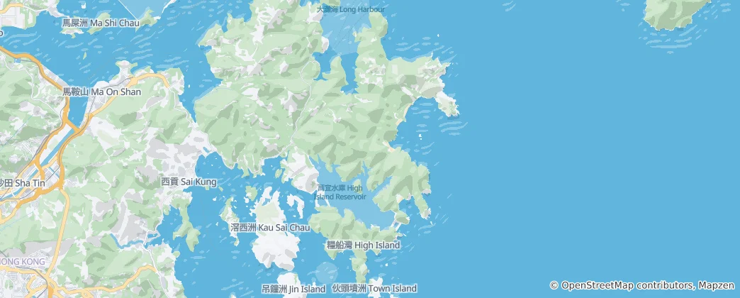 Mapa Východní venkovský park Sai Kung