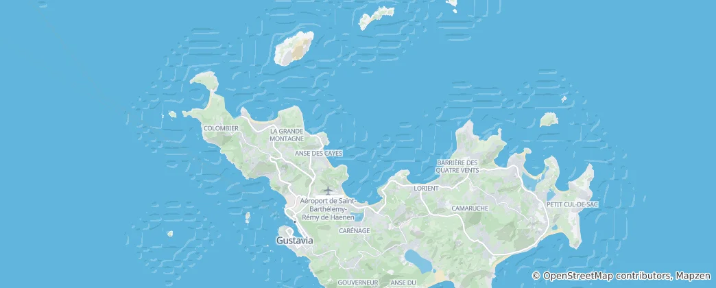 Map of Saint Barthelemy