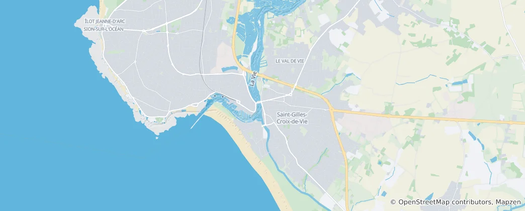 Mapa Saint-Gilles-Croix-de-Vie
