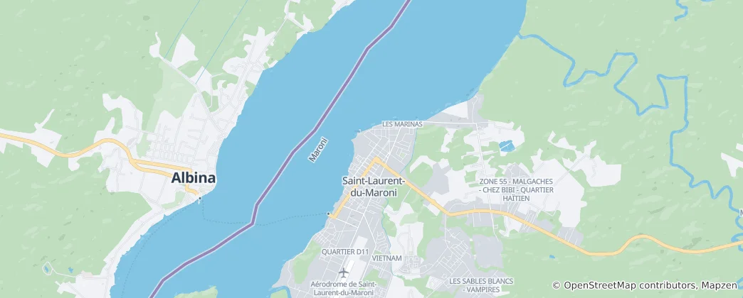 Map of Saint-Laurent-du-Maroni