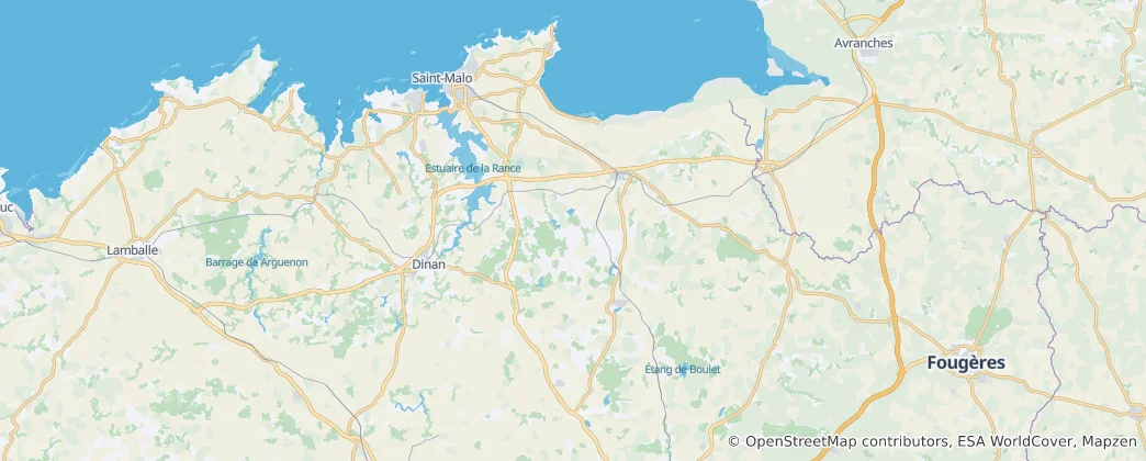 Mappa di Arrondissement di Saint-Malo