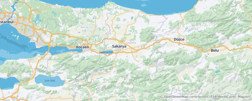 Karte von Sakarya