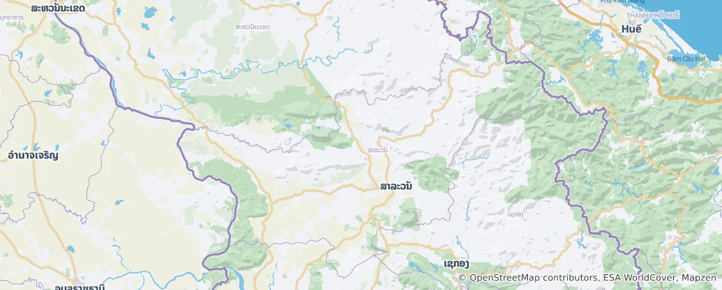 Map of Salavan Province