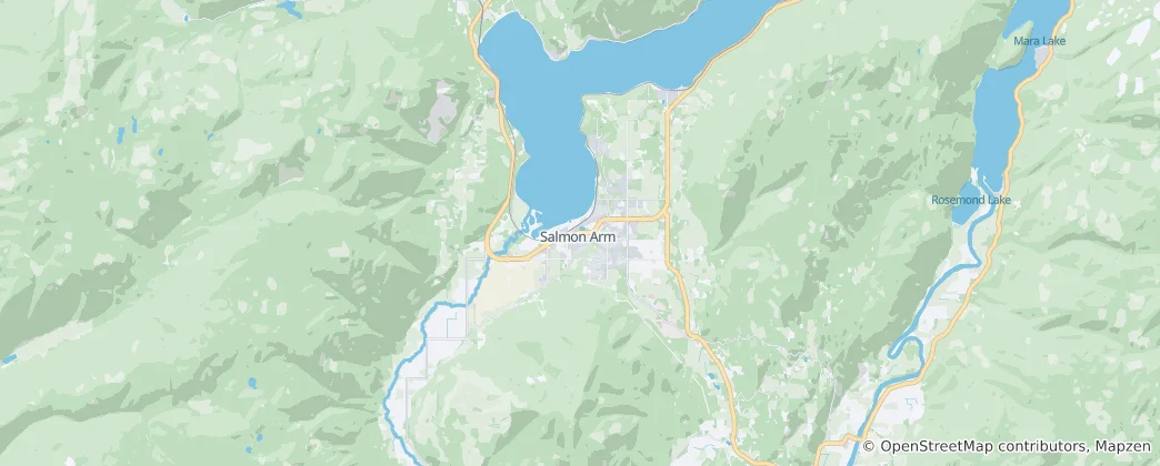 Map of Salmon Arm