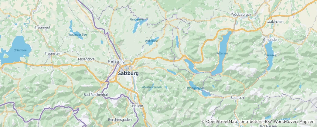 Mapa okres Salcburk-okolí