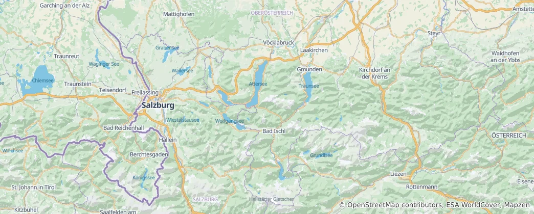 Térkép: Salzkammergut