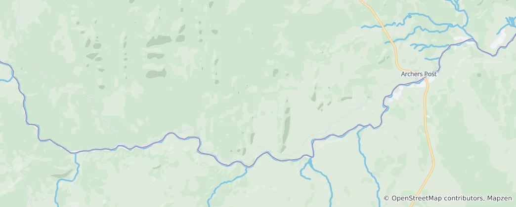 Mapa Národní rezervace Samburu