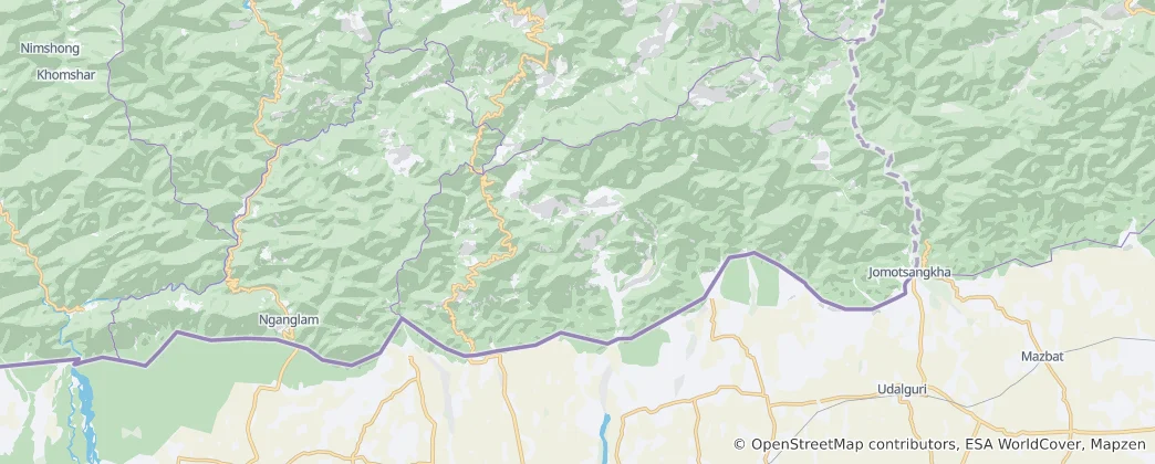 Map of Samdrup Jongkhar District