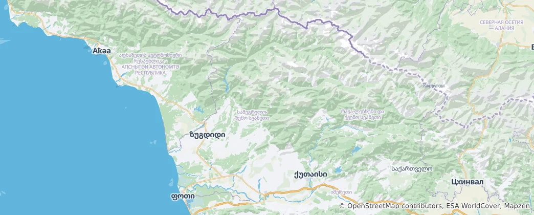 Karte von Mingrelien und Oberswanetien