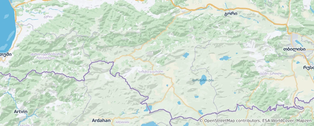 Mappa di Samtskhe-Javakheti