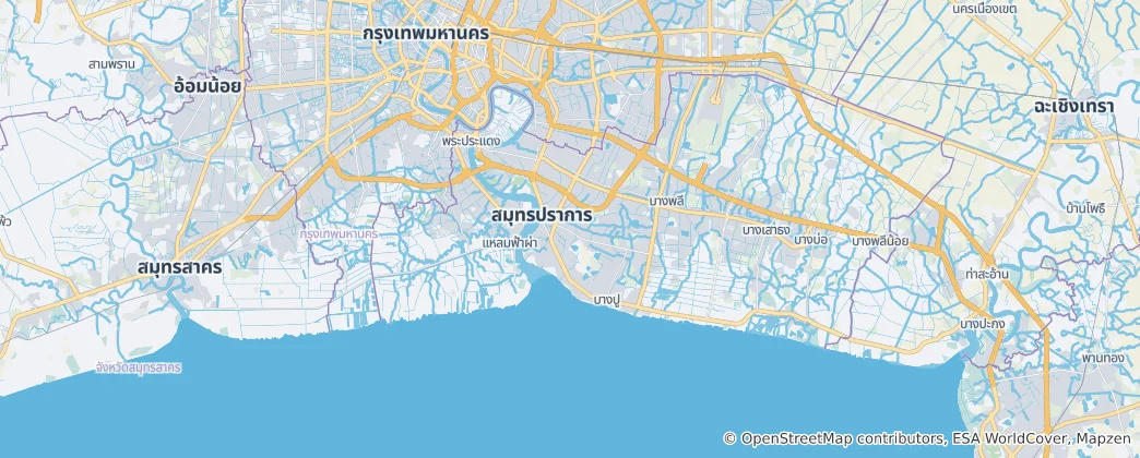 Mapa de Samut Prakan