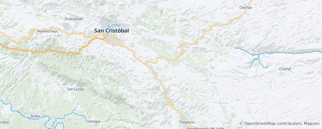 Mapa San Cristóbal de las Casas