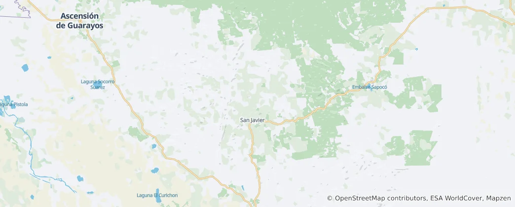 Mapa San Javier Municipality