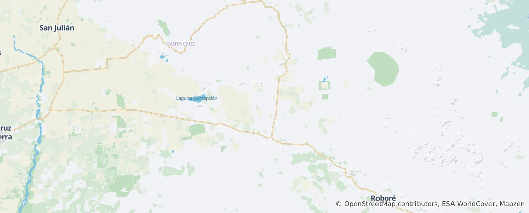 Mapa San José de Chiquitos municipality