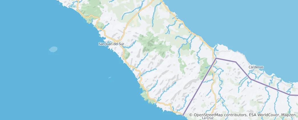 Map of San Juan del Sur