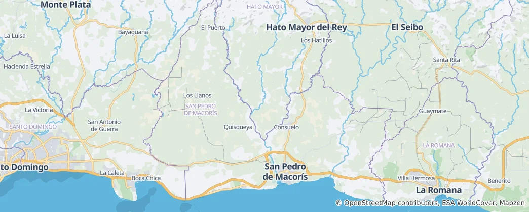Karte von San Pedro de Macorís
