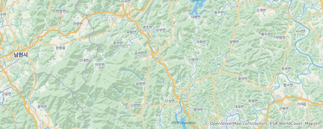 Mappa di Sancheong