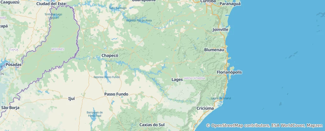 Map of Santa Catarina