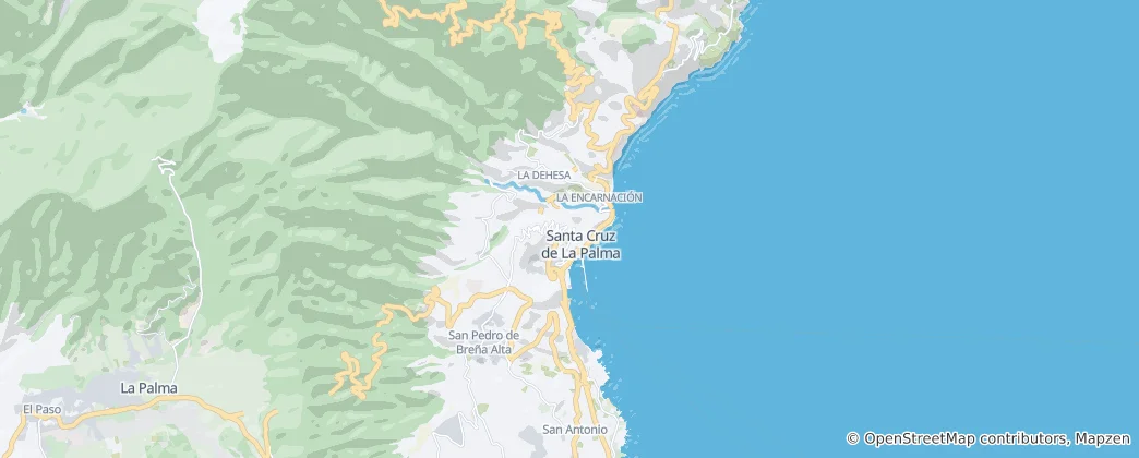 Mapa Santa Cruz de La Palma