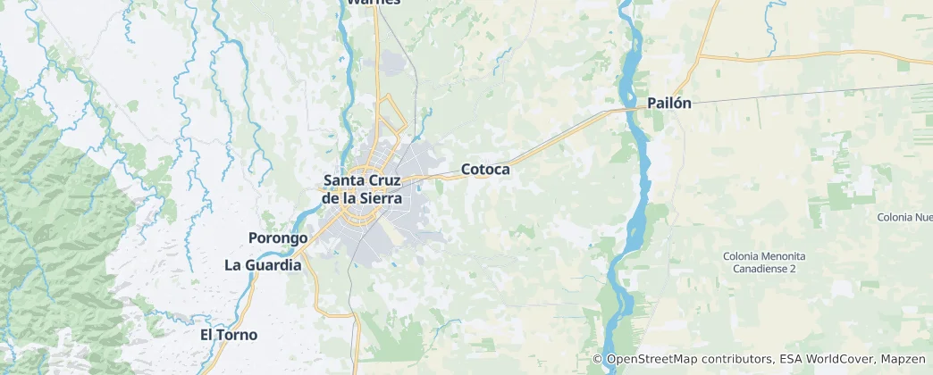 Mappa di Santa Cruz de la Sierra