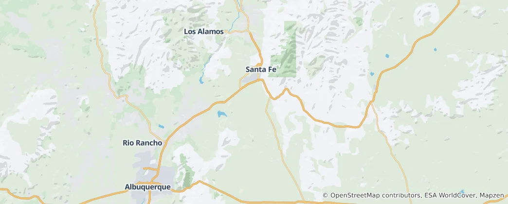 Karte von Santa Fe County