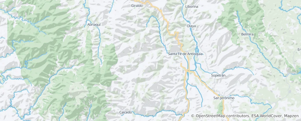 Mappa di Santa Fe de Antioquia